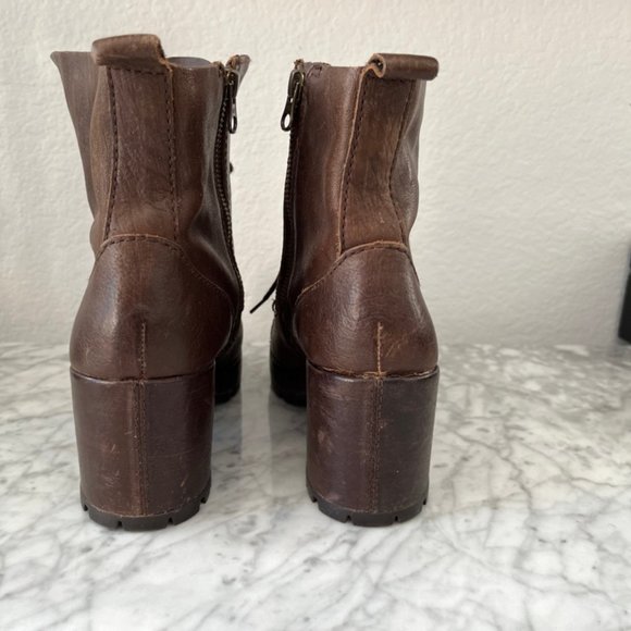 Kork-Ease siz Lace Up Leather Boots, 3 inch heals, 3/4 inch platforms, lug soles - Picture 4 of 8